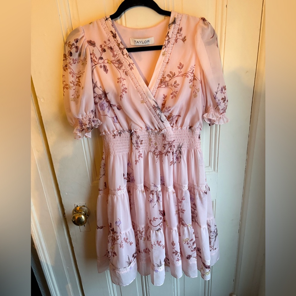 Pink floral dress